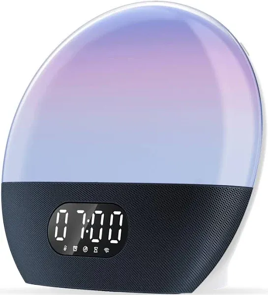 WiiM Wake-up Light All-in-One Sunrise Alarm Clock Sound Machine Music Streamer