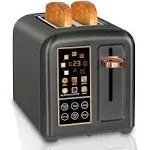 Stainless Toaster LCD Display&amp;Touch Button  50% Faster He... Toaster 2 Slice