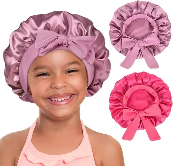 YANIBEST 2 PCS Baby Bonnet Silk Bonnet for Sleeping Cap Curly Natural Hair Si...