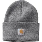 Carhartt Kids' Marled Watch Hat, Light Grey/Dark Grey (036), OS - CB8998-H221M-UPY-OS | Blain's Farm & Fleet