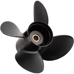 Aluminum boat propeller 4 blade, 17" pitch, 14.5" diameter, amita 4 e-series