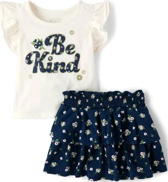 The Children's Place Toddler Girls Be Kind 2-Piece Outfit Set