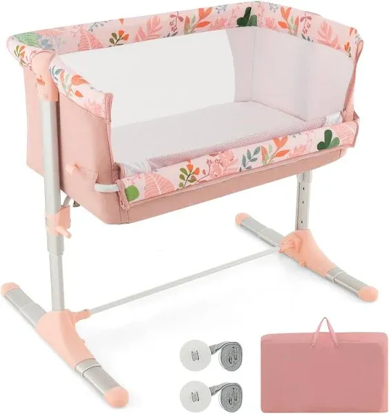 Costway Folding Baby Bassinet Bedside Sleeper