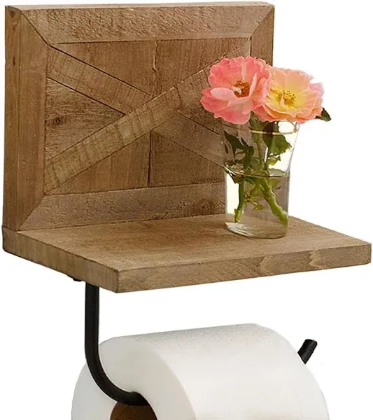 Autumn Alley Farmhouse Toilet Paper Holder with Shelf