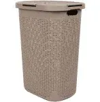 Mind Reader 60-Liter Laundry Hamper in Brown Metallic