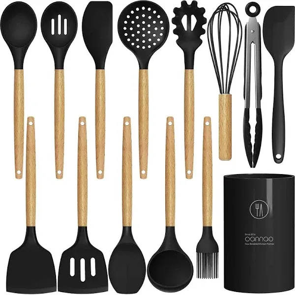 oannao 14 Pcs Silicone Cooking Utensils Kitchen Utensil Set