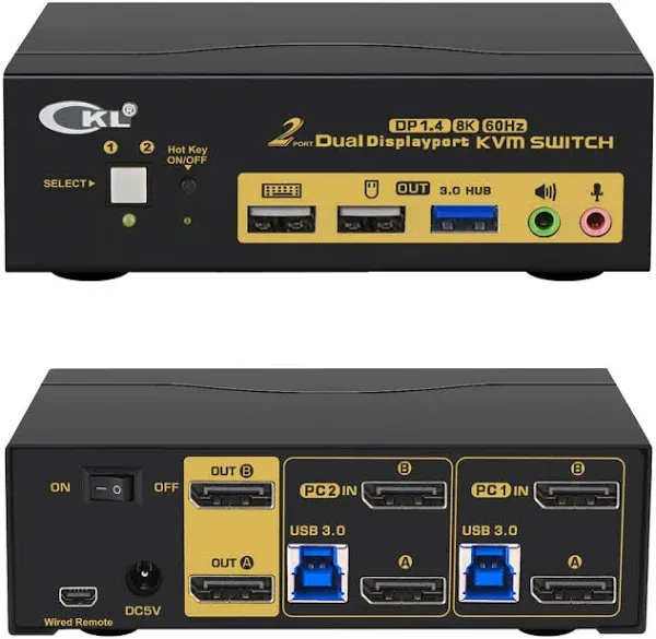 CKL 2 Port USB 3.0 KVM Switch