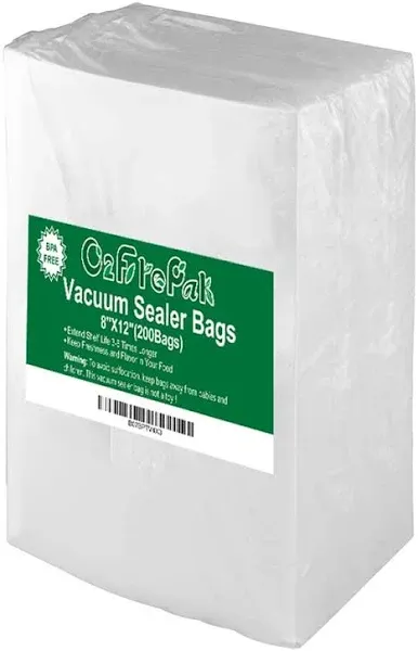 200 Pint 6 x 10 Vacuum Sealer Bags with BPA Free and Heavy Duty Vacuum Sea