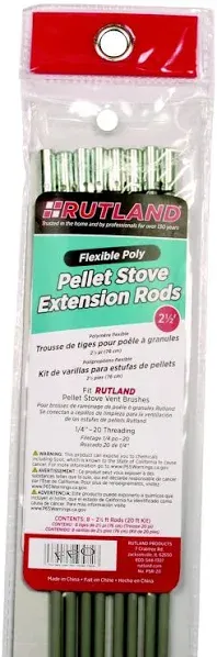 Rutland Fireplace n&#039; Stove Parts 3.5&#034;x31.25&#034; Pellet Brush Extension Rod Kit