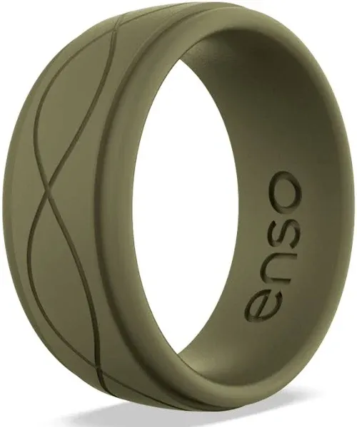 Enso Rings Men's Infinity Series Silicone Ring - Pine