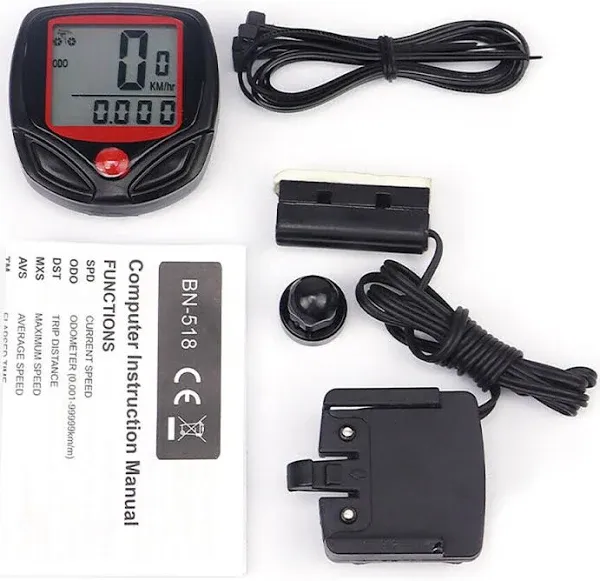 Bicycle Speedometer and Odometer Wireless Waterproof Cycle Bike Computer LCD