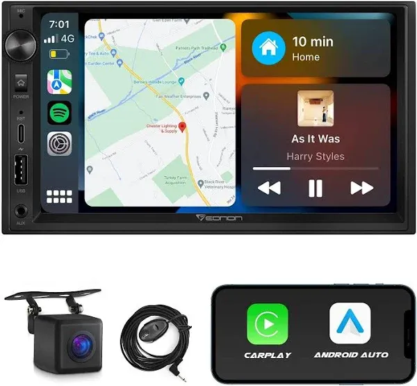 Eonon Linux 7" QLED CarPlay & Android Auto Type-C USB Fast Charge Car Radio