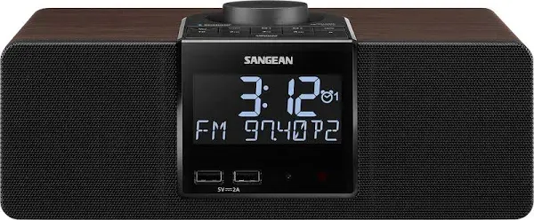 Sangean RCR40 AM-FM RDS RBDS Digital Tuning Clock Radio with Bluetooth Playba...