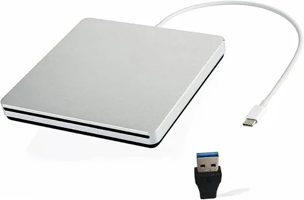 External CD DVD Drive USB C Ultra Slim Portable CD DVD Player Burner/Writer/<wbr/>R...