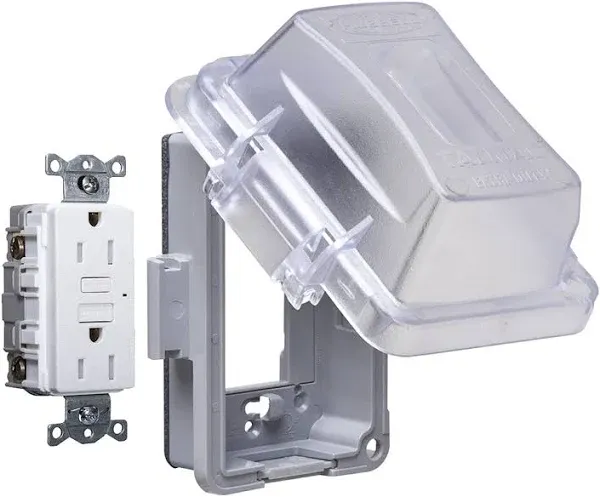 Hubbell TayMac 1-Gang Rectangle Plastic Weatherproof Electrical Box Cover