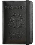 Leather RFID Blocking Passport Holder Cover Wallet