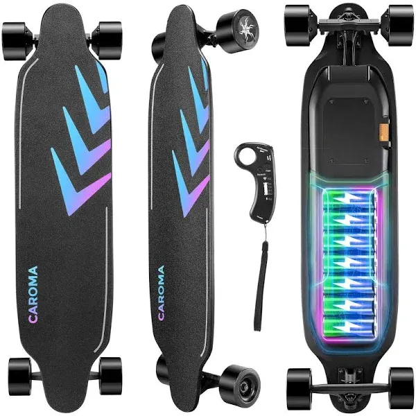 Caroma 38" Electric Skateboard with Remote 1200W Brushless Motor 28 Miles Range & 28Mph Top Speed