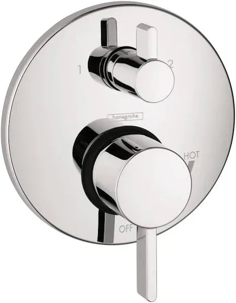 Hansgrohe 4447820 Ecostat Pressure Balance Trim S with Diverter in Brushed Nicke