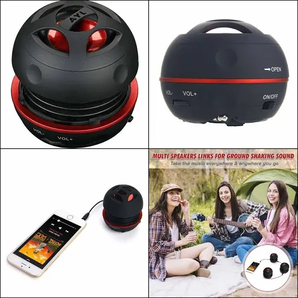 AYL Portable Mini Capsule Speaker System with 3yr Guarantee with Rechargeable