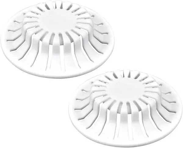 Danco Universal Bathroom Sink Suction Cup Hair Catcher Strainer, White, 2-Pack (10769)