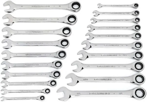 GearWrench SAE/Metric Ratcheting Wrench 20 Piece Set