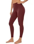 CRZ YOGA Women's Butterluxe Yoga Leggings 25'' - High Waisted Workout Gym Leggings Buttery Soft Yoga Pants Noctilucence Red 10