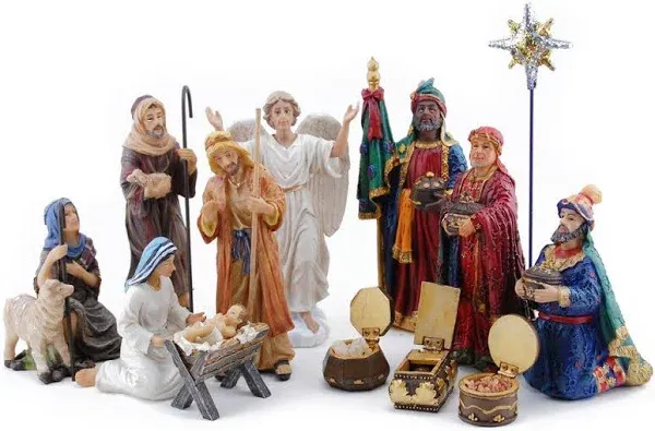 Three Kings  7in.  Nativity Set 14 Pieces, RLN030