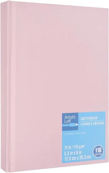 Light Pink Hardcover Sketchbook by Artist's Loft Acid Free and Smudge Resistant Paper