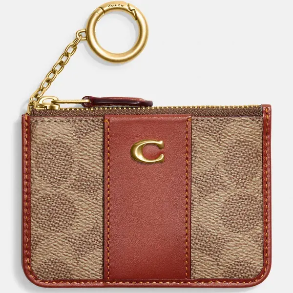 Coach Mini Skinny ID Case in Signature Canvas