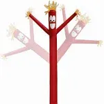 20ft Sky Air Puppet Dancer Inflatable Arm Flailing Tube Man Attachment - Red