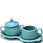 Fiesta Covered Creamer and Sugar Set with Tray