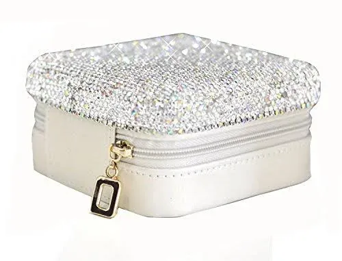 Bestbling Luxury Rhinestone Jewely Holder Pouch