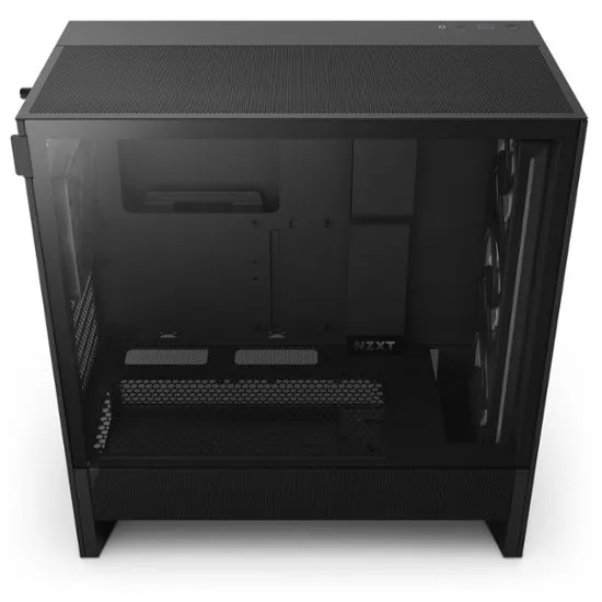 NZXT H5 Flow (2024) RGB Tempered Glass ATX Mid-Tower Computer Case - Black