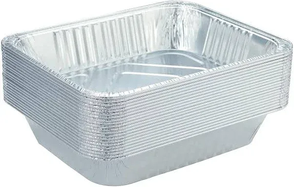 Disposable Aluminum Foil Pans - 30 Pack, 9x13 Inches - High Heat Conductivity - Baking, Grilling, Cooking, Storing