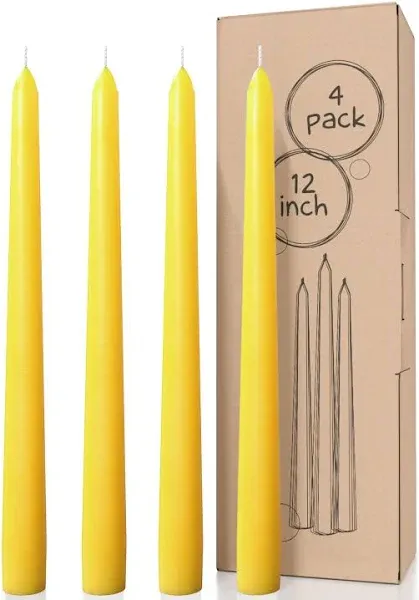 10 inch Taper Candles Set of 12 - Dripless Taper Candles and Unscented Candle...