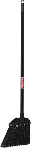 Rubbermaid Commercial 637400BLA Lobby Pro Broom, Poly Bristles, 28" Metal Handle, Black/Yellow