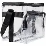 Masirs Clear Lunch Bag, Durable PVC Plastic See Through Medium, 