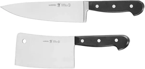 J.A. Henckels International Classic 6-Inch Cleaver and 8-Inch Chef's Knife