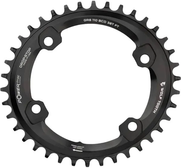 Wolf Tooth 110 BCD Asymmetric 4-Bolt Chainring for Shimano GRX Cranks