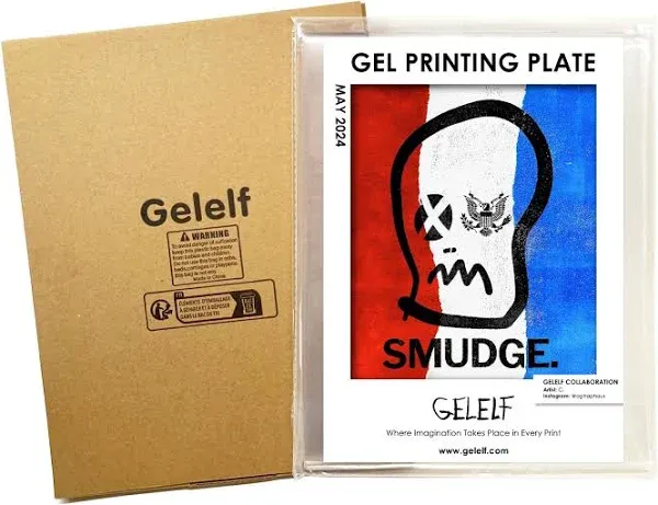 GELELF New Generation Gel Printing Plate, Upgraded Formula Printing Plate for Gel Printing Art, Gel Monoprinting Kit, Printmaking Supplies, No Aging and Bubbling(A2: 16" x 20")