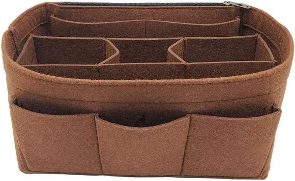 LEXSION Felt Purse Insert Bag Organizer In For Handbag Medium, Beige 