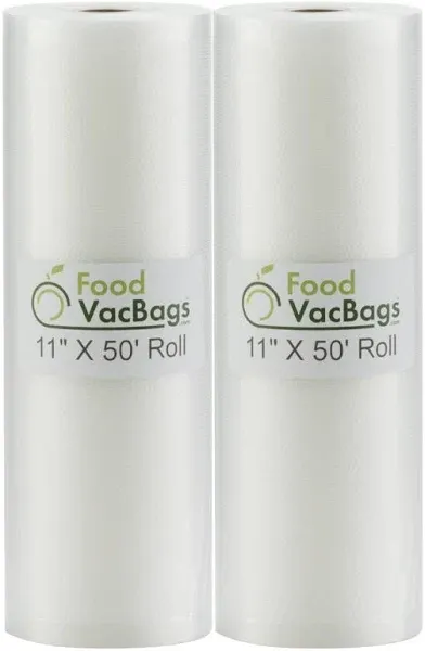 FoodVacBags 2 Rolls Vacuum Food Sealer Bags