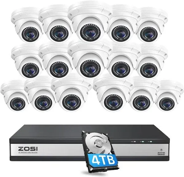 ZOSI 16 Channel 4K PoE Security Camera System