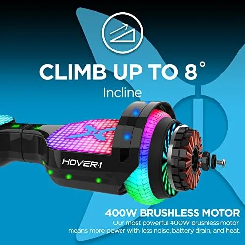 Hover-1 Astro Hoverboard, UL-Certified, 400W Motor, Iridescent