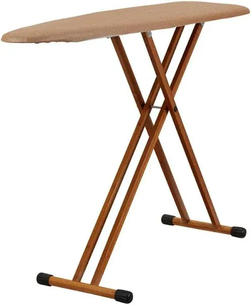 Household Essentials Bamboo 4-Leg Ironing Board