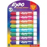 Expo Dry Erase Marker, Broad Chisel Tip, Assorted Colors, 8/Pack