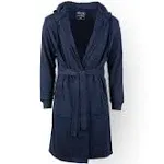 Dude Robe Navy Blue Luxury Men&#x27;s Hooded Bathrobe Small / Medium DudeRobe