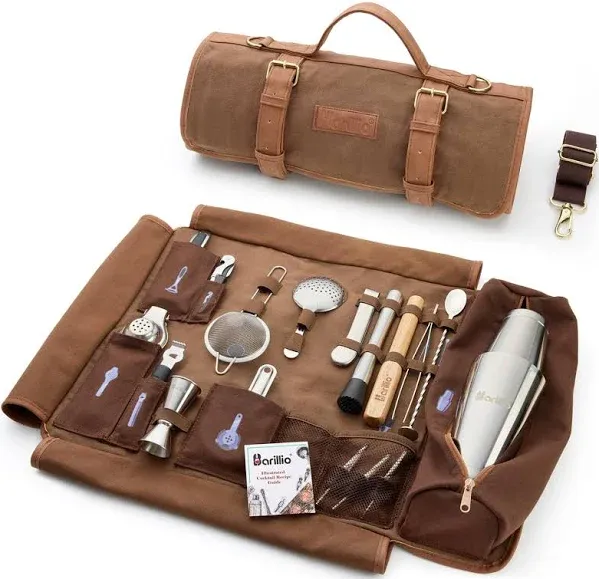 Travel Bartender Kit With Canvas Bag