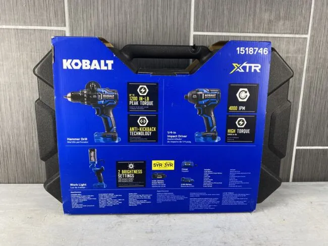 Kobalt XTR 3-Tool Brushless Power Tool Combo Kit with Hard Case (2-Batteries Included and Charger Included) kobalt #KXLC 3024A-03 #1518746