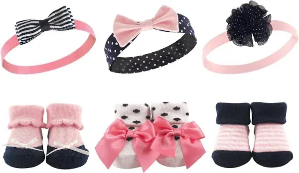 Hudson Baby Girl's Headband and Socks Giftset